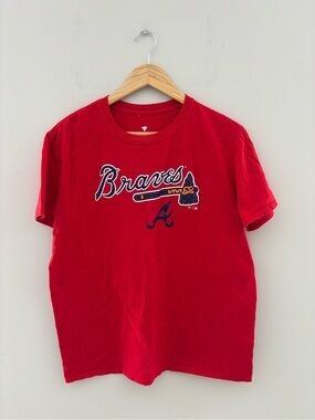 Fanatics Atlanta Braves Red Graphic T-Shirt Men's Large MLB Baseball